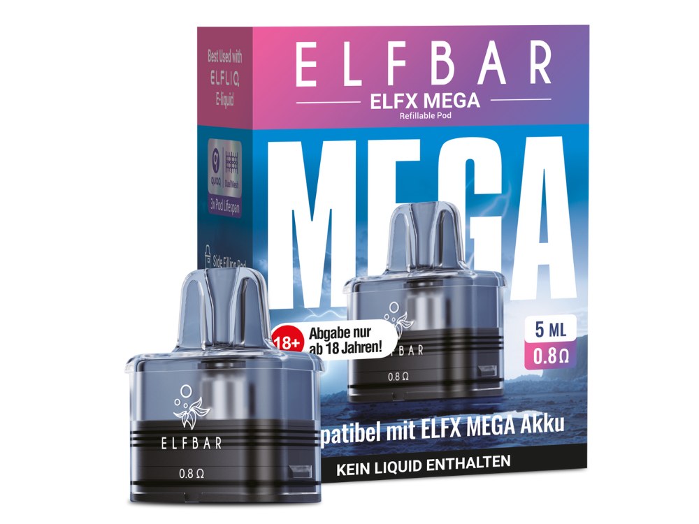 Elfbar - Elfx Mega Pod | 5 & 10 ml | 0.60 & 0.80 Ohm