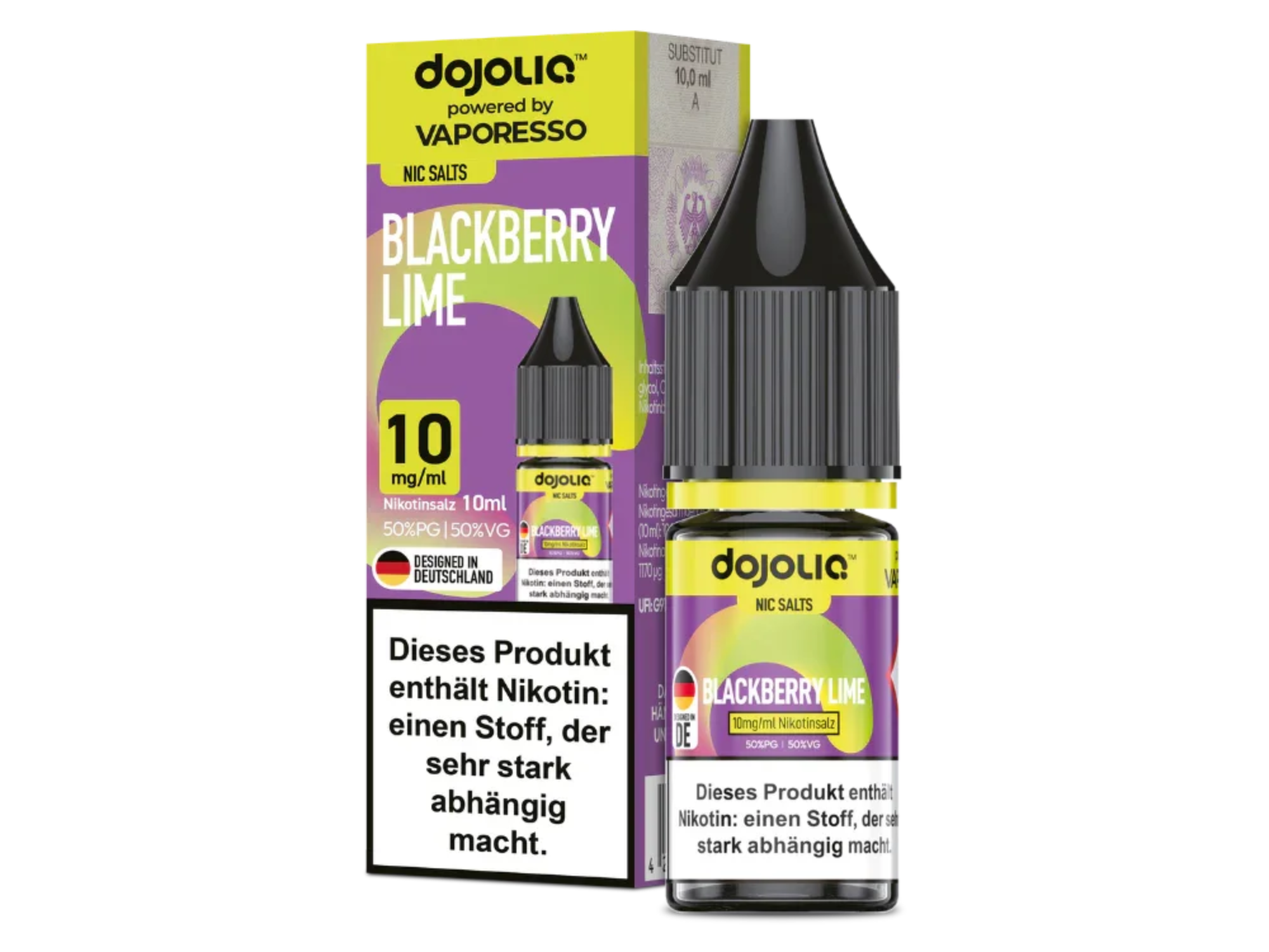 Dojoliq - Blackberry Lime - Nikotinsalz Liquid - Blackberry Lime / 1er Packung / 10 mg/ml time4smoke.de
