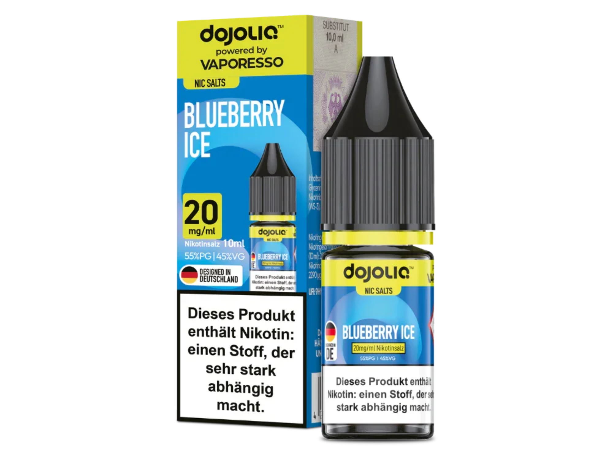 Dojoliq - Blueberry Ice - Nikotinsalz Liquid - Blueberry Ice / 1er Packung / 20 mg/ml time4smoke.de