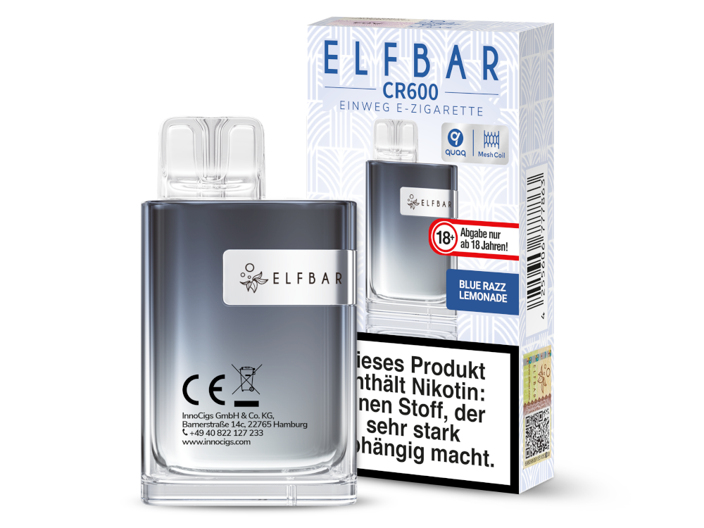 ELFBAR - CR600 - (2 ml) 20 mg/ml - Einweg E-Zigarette - time4smoke