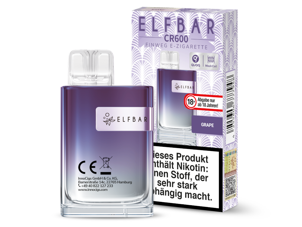 ELFBAR - CR600 - (2 ml) 20 mg/ml - Einweg E-Zigarette - time4smoke
