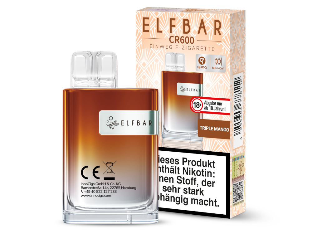ELFBAR - CR600 - (2 ml) 20 mg/ml - Einweg E-Zigarette - time4smoke