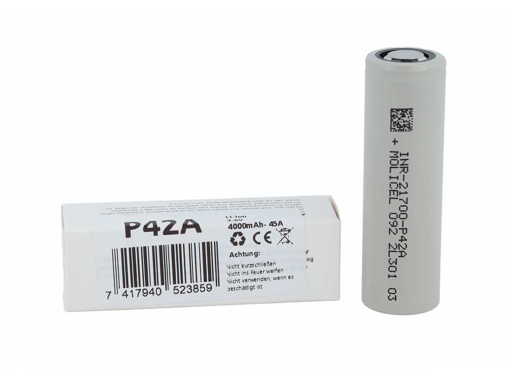 Molicel - P42A (4000 mAh) 45 A - 21700 Akku