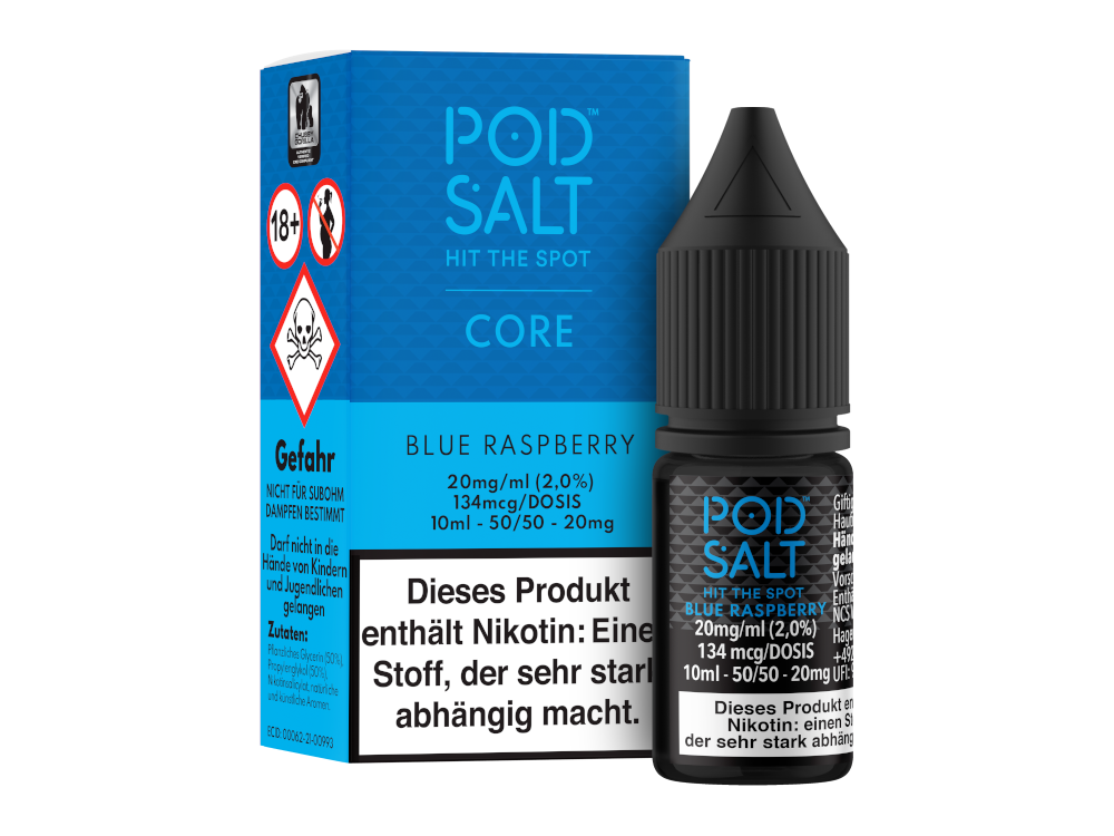 Pod Salt - Core - Blue Raspberry - Nikotinsalz Liquid