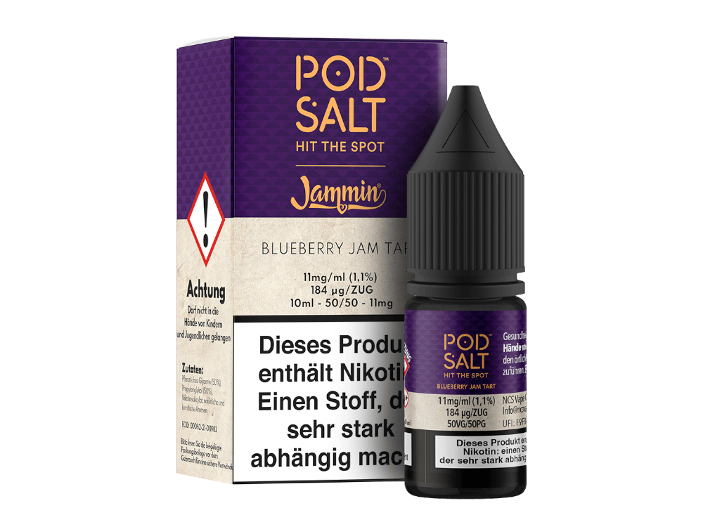 Pod Salt - Fusion - Blueberry Jam Tart - Nikotinsalz Liquid