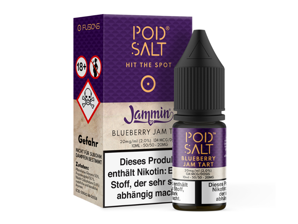 Pod Salt - Fusion - Blueberry Jam Tart - Nikotinsalz Liquid