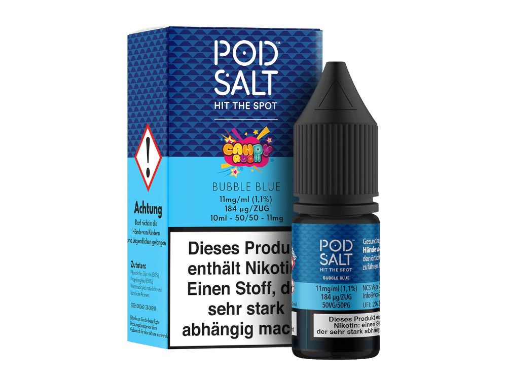 Pod Salt - Fusion - Bubble Blue - Nikotinsalz Liquid