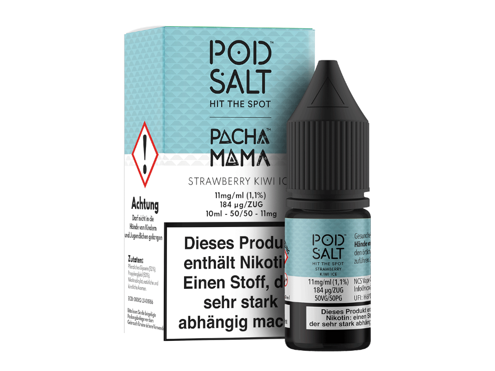 Pod Salt - Fusion - Strawberry Kiwi Ice - Nikotinsalz Liquid