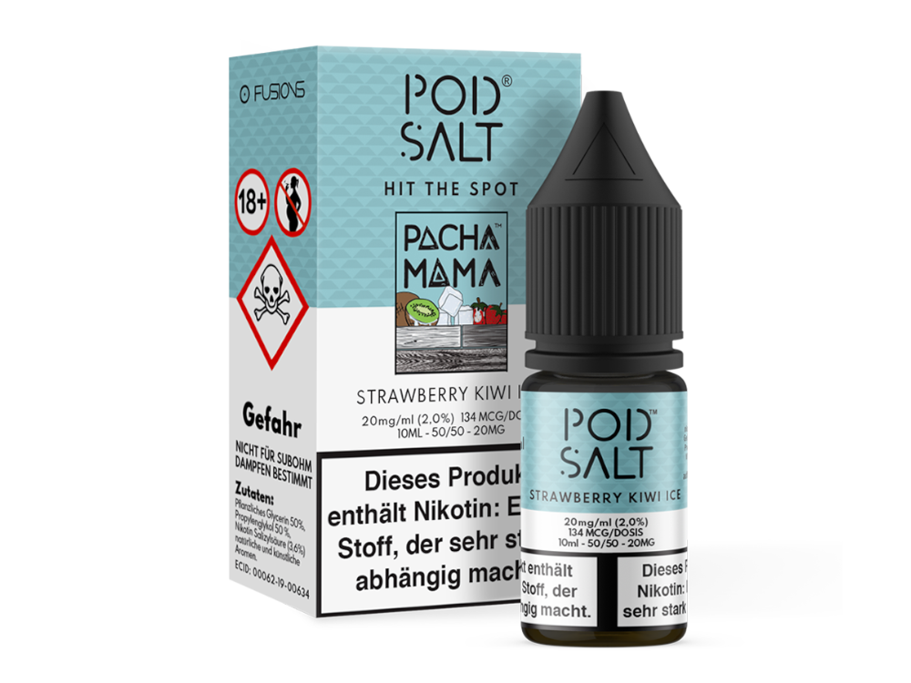 Pod Salt - Fusion - Strawberry Kiwi Ice - Nikotinsalz Liquid