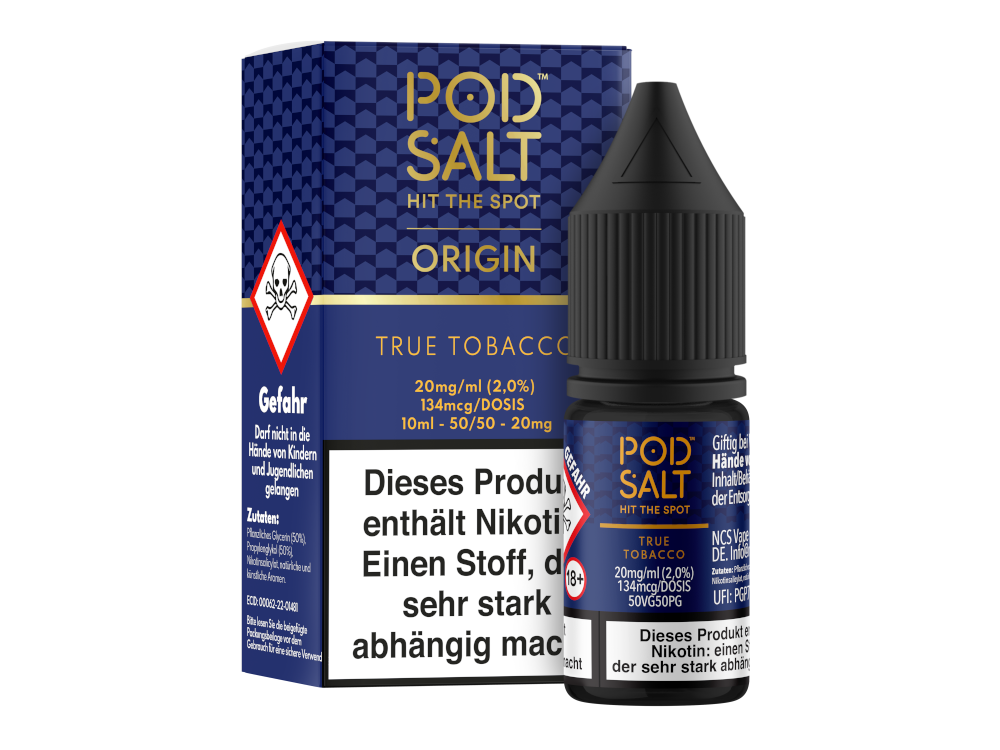 Pod Salt - Origin - True Tobacco - Nikotinsalz Liquid