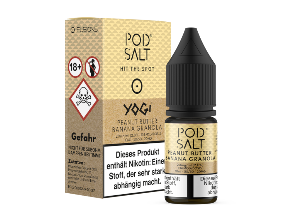 Pod Salt - Fusion - Peanut Butter Banana Granola - Nikotinsalz Liquid