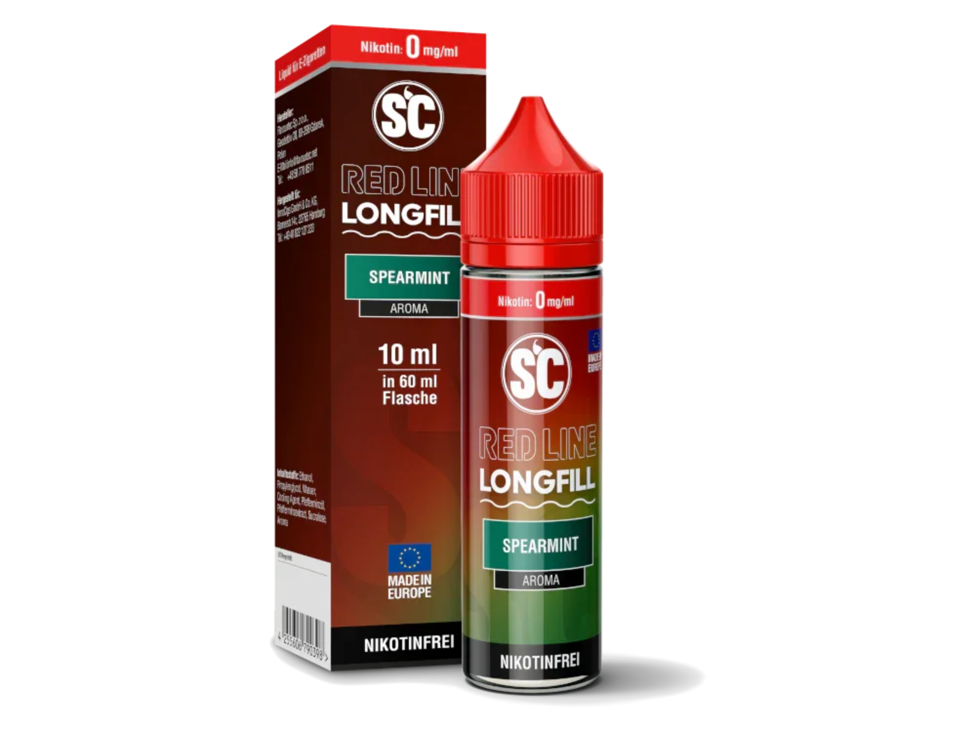 SC - Red Line - Spearmint - Longfill Aroma 10 ml - Spearmint / 1er Packung time4smoke.de