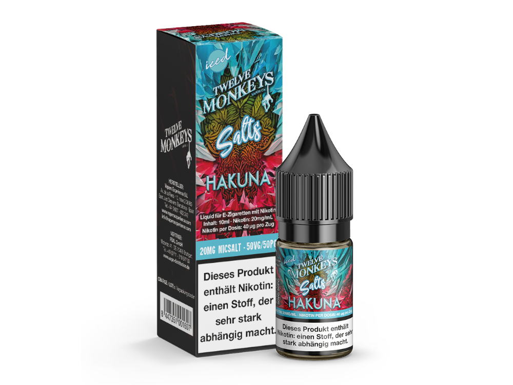 Twelve Monkeys - Iced - Hakuna - Nikotinsalz Liquid - time4smoke