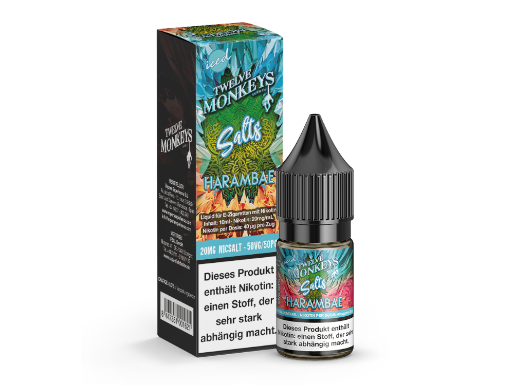 Twelve Monkeys - Iced - Harambae - Nikotinsalz Liquid - time4smoke