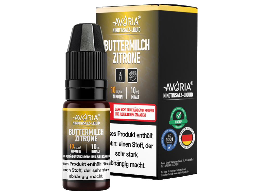 Avoria - Buttermilch-Zitrone - Nikotinsalz Liquid