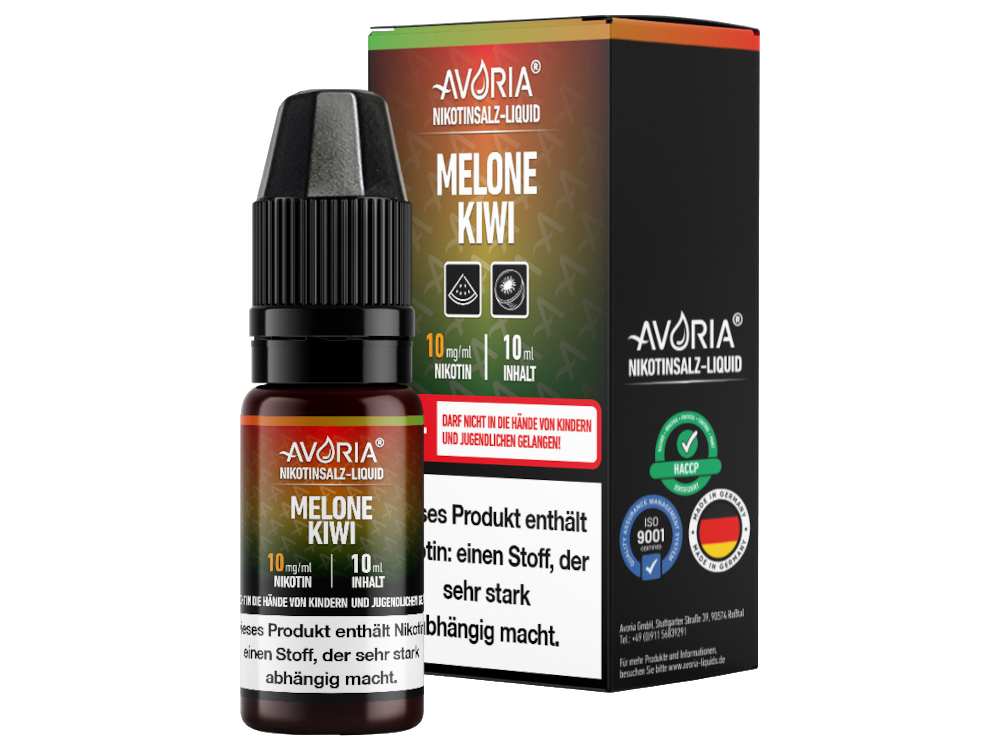 Avoria - Melone-Kiwi - Nikotinsalz Liquid