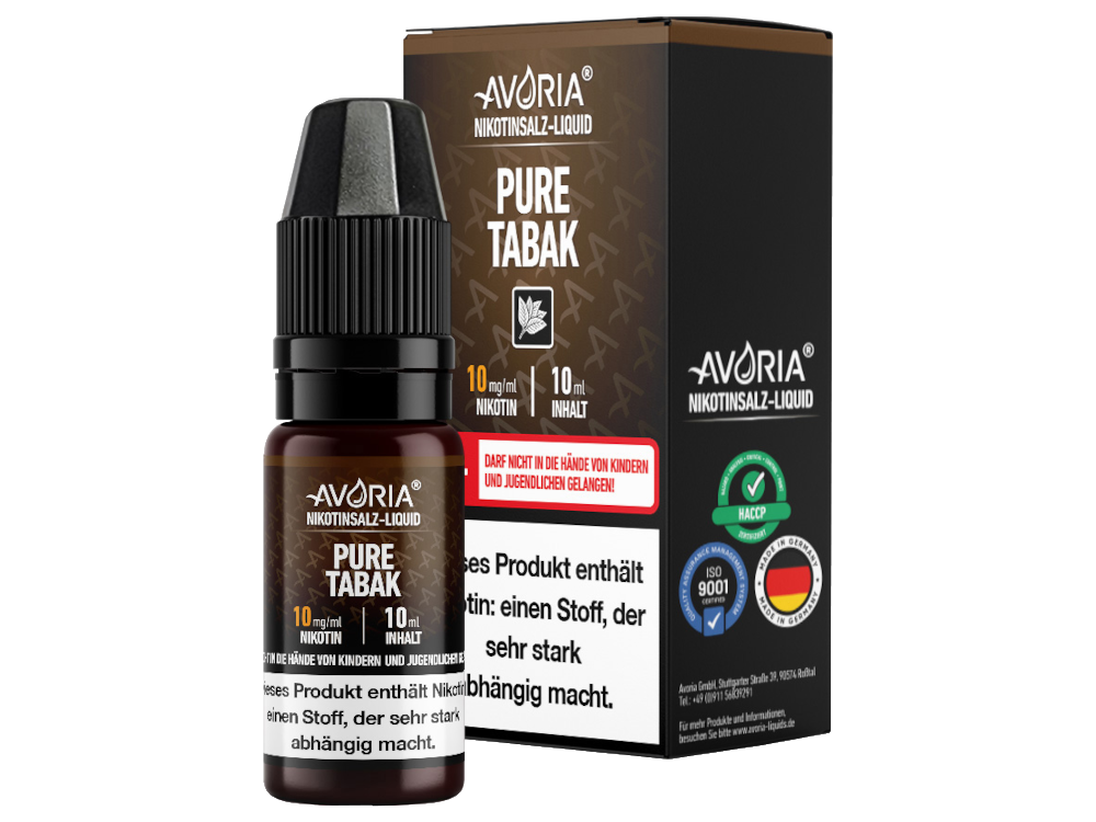 Avoria - Pure Tabak - Nikotinsalz Liquid