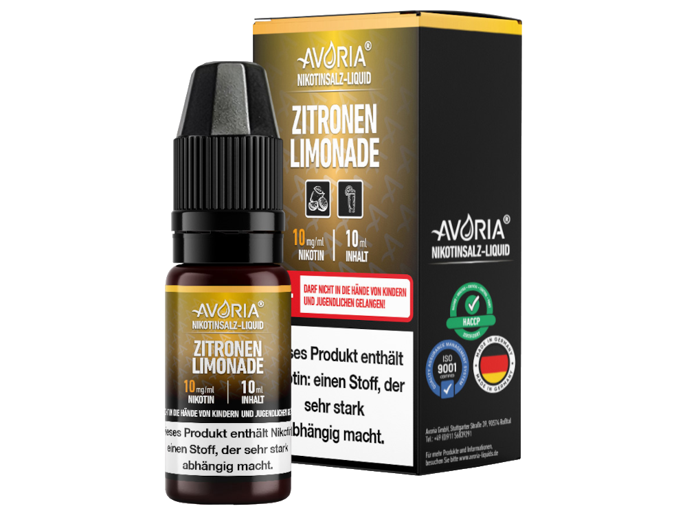 Avoria - Zitronen-Limonade - Nikotinsalz Liquid