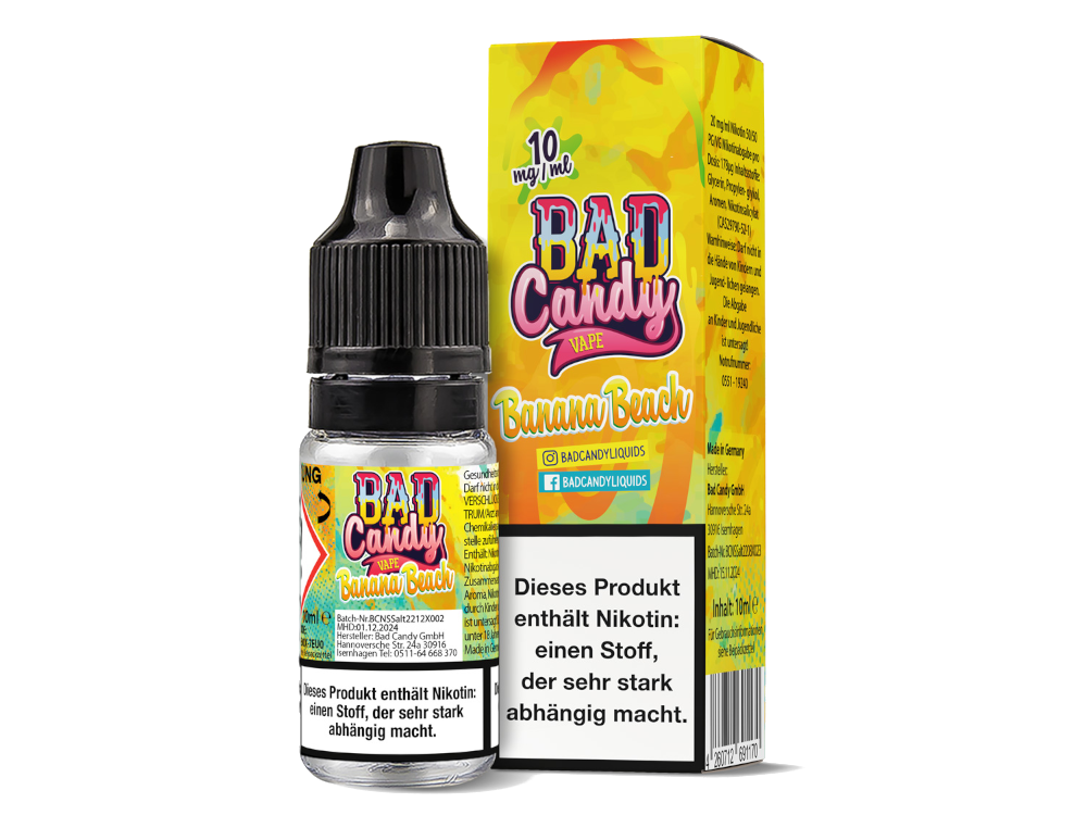 Bad Candy Liquids - Banana Beach - Nikotinsalz Liquid - time4smoke