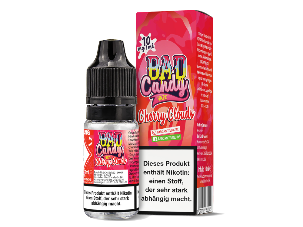 Bad Candy Liquids - Cherry Clouds - Nikotinsalz Liquid - time4smoke
