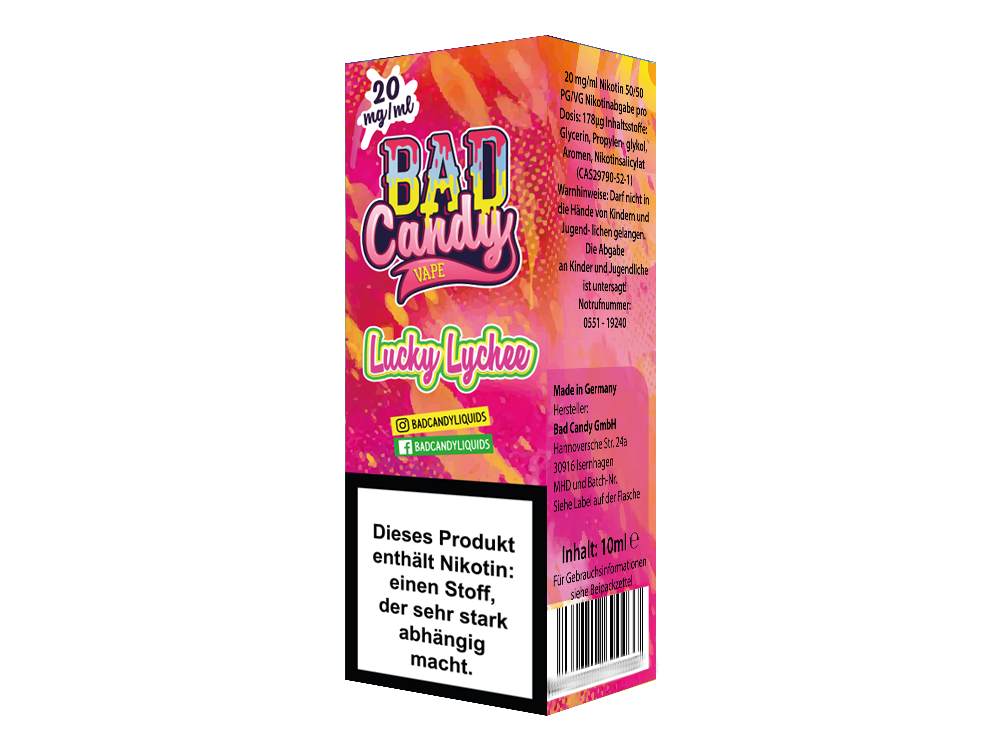 Bad Candy Liquids - Lucky Lychee - Nikotinsalz Liquid - time4smoke