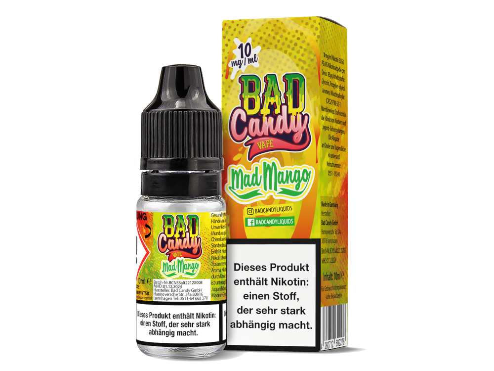 Bad Candy Liquids - Mad Mango - Nikotinsalz Liquid - time4smoke