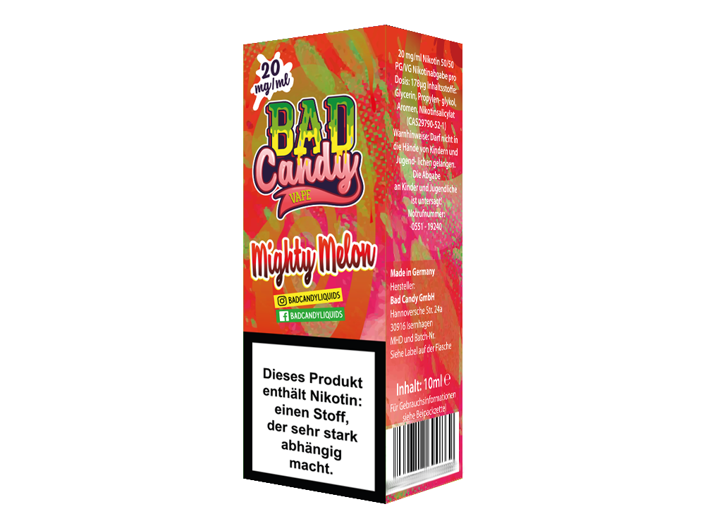 Bad Candy Liquids - Mighty Melon - Nikotinsalz Liquid - time4smoke