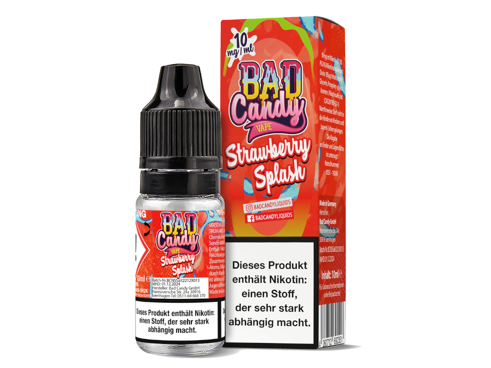 Bad Candy Liquids - Strawberry Splash - Nikotinsalz Liquid - time4smoke
