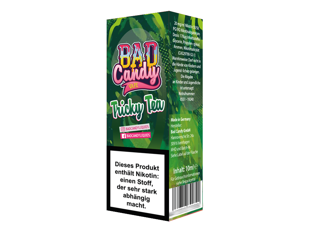 Bad Candy Liquids - Tricky Tea - Nikotinsalz Liquid - time4smoke