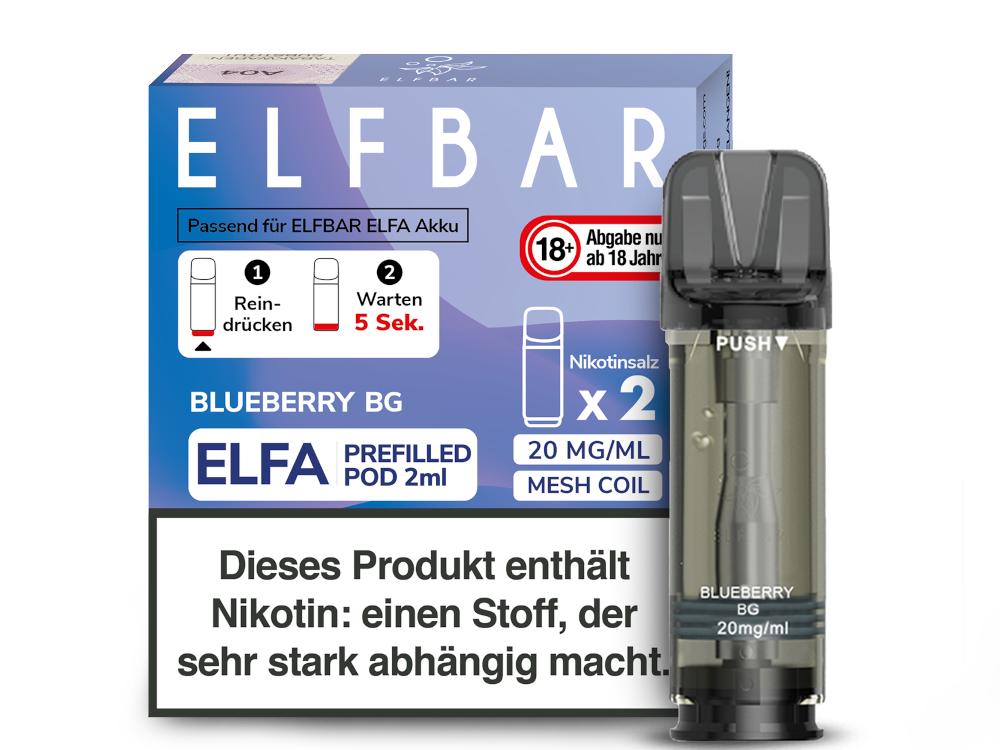 ELFBAR - Elfa Pods (2 x 2 ml) 0 / 20 mg/ml (2 Stück)