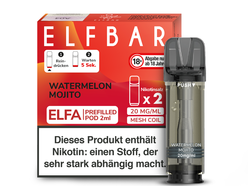 ELFBAR - Elfa Pods (2 x 2 ml) 0 / 20 mg/ml (2 Stück)