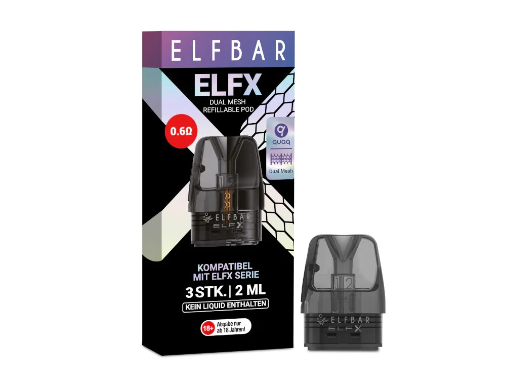 Elfbar - Elfx Pod 2 ml (0.6 / 0.8 Ohm) 3 Stück - time4smoke