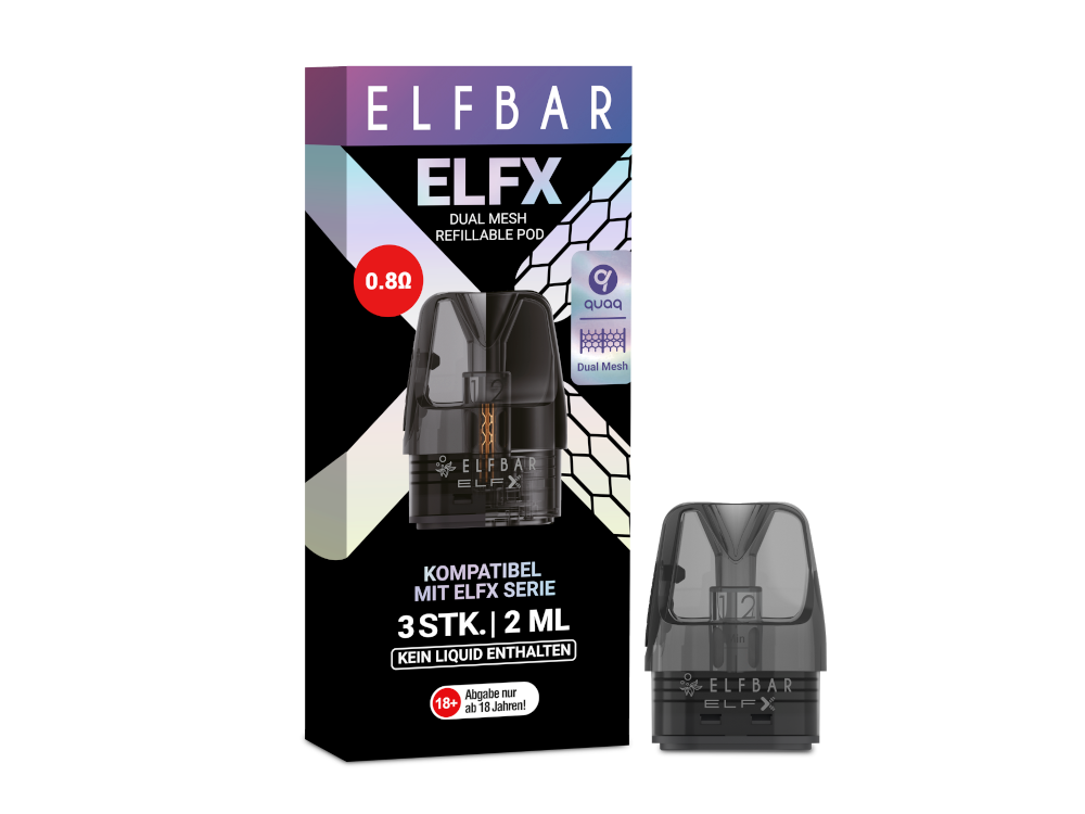 Elfbar - Elfx Pod 2 ml (0.6 / 0.8 Ohm) 3 Stück - time4smoke