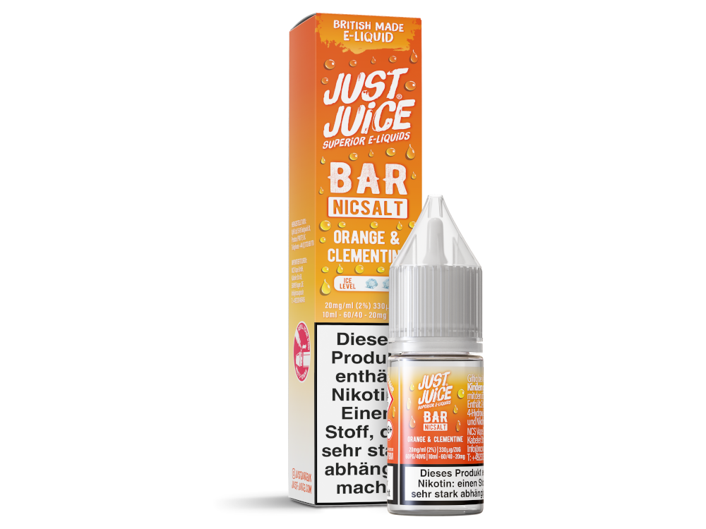 Just Juice - Bar - Orange & Clementine - Nikotinsalz Liquid - time4smoke