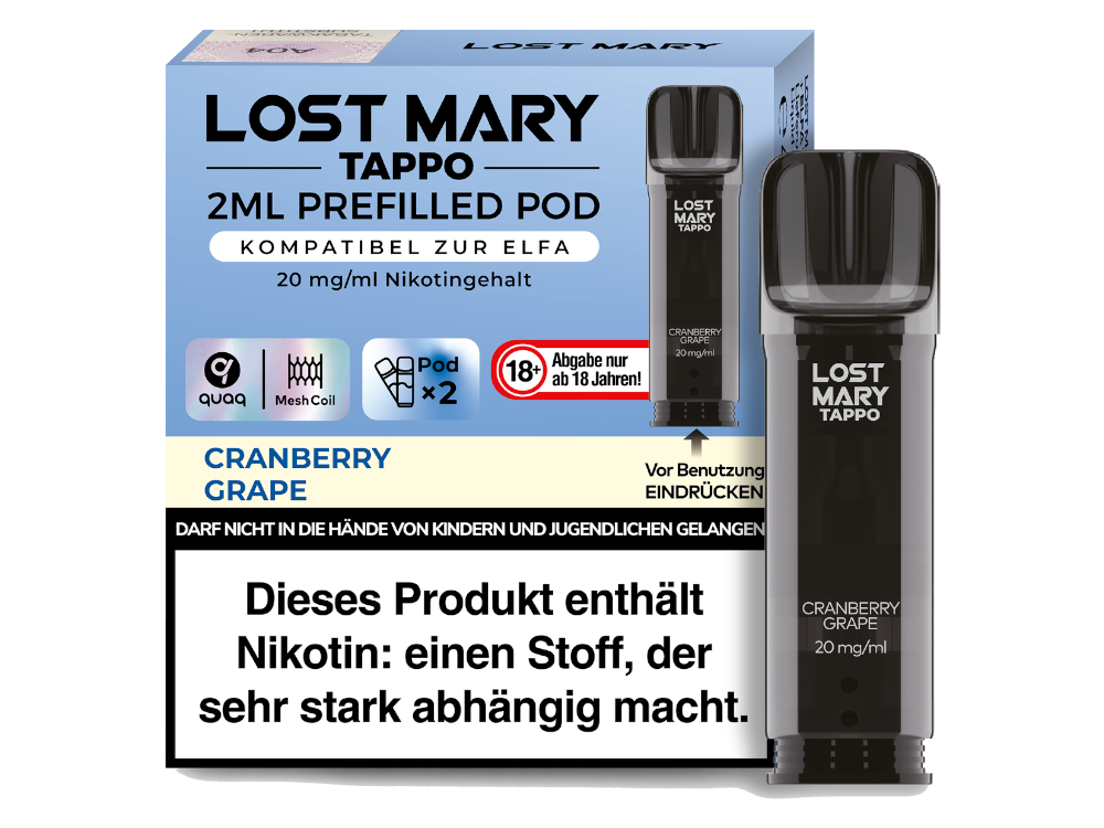 Lost Mary - Tappo Pods (2 x 2 ml) 20 mg/ml (2 Stück) - time4smoke
