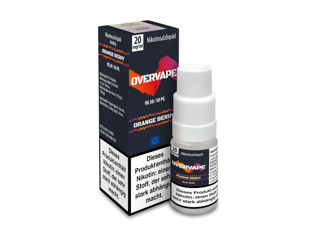 Overvape - Orange Berry - Nikotinsalz Liquid - Orange Berry / 1er Packung / 20 mg/ml time4smoke.de