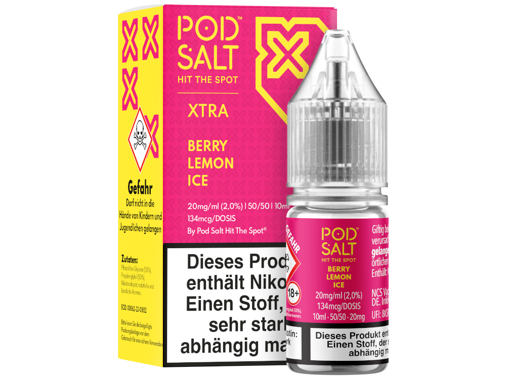 Pod Salt - XTRA - Berry Lemon Ice - Nikotinsalz Liquid