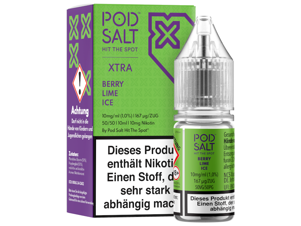 Pod Salt - XTRA - Berry Lime Ice - Nikotinsalz Liquid