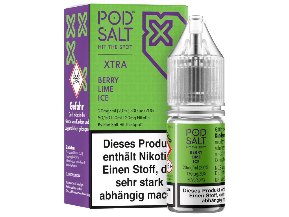 Pod Salt - XTRA - Berry Lime Ice - Nikotinsalz Liquid