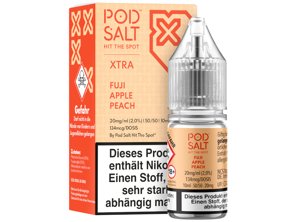 Pod Salt - XTRA - Fuji Apple Peach - Nikotinsalz Liquid