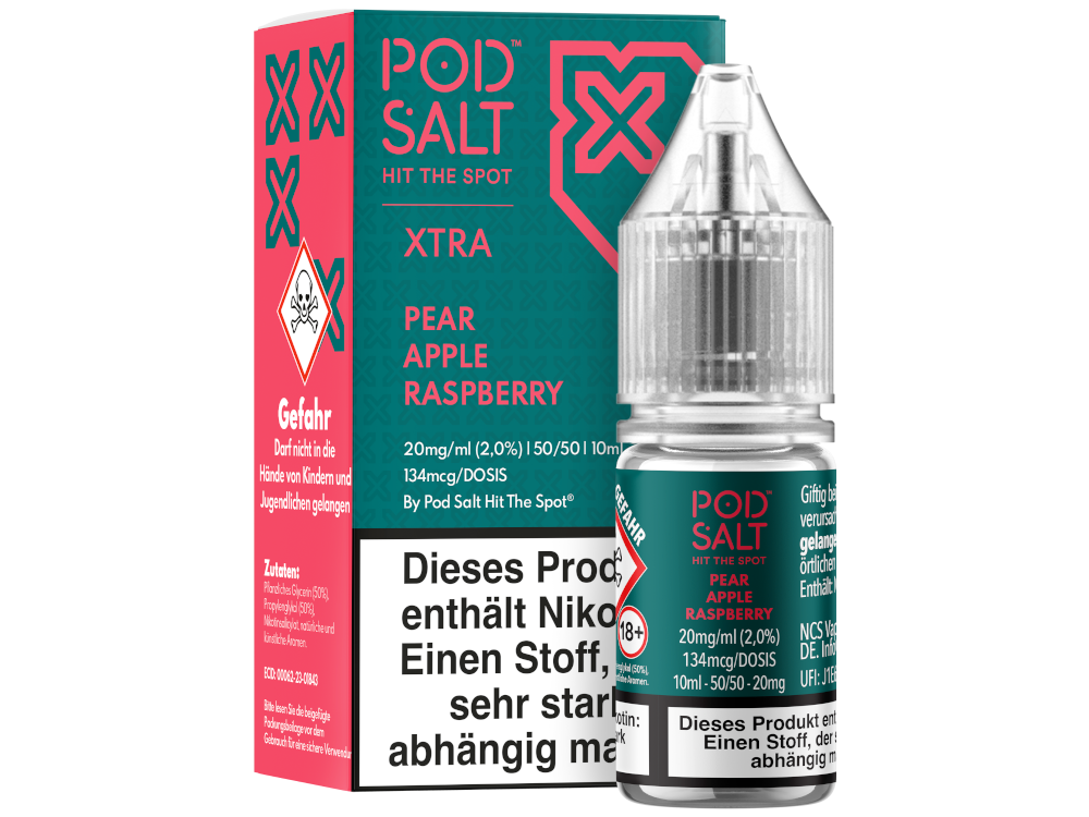 Pod Salt - XTRA - Pear Apple Raspberry - Nikotinsalz Liquid