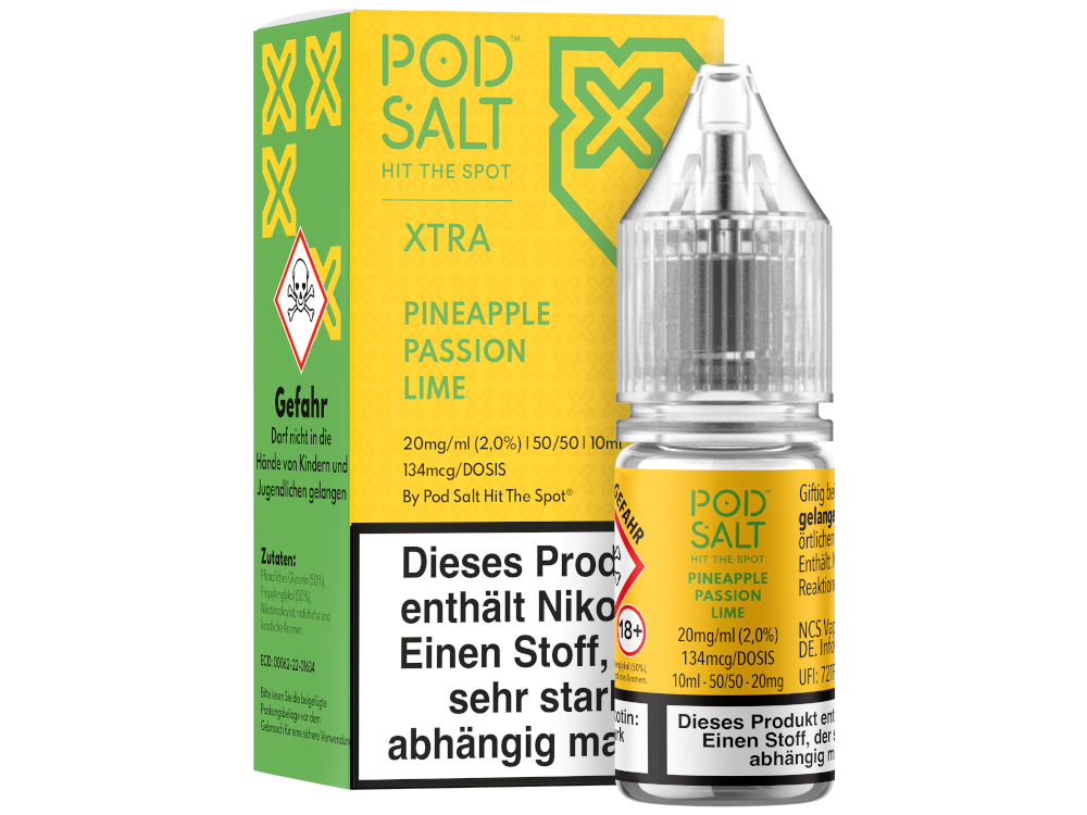 Pod Salt - XTRA - Pineapple Passion Lime - Nikotinsalz Liquid