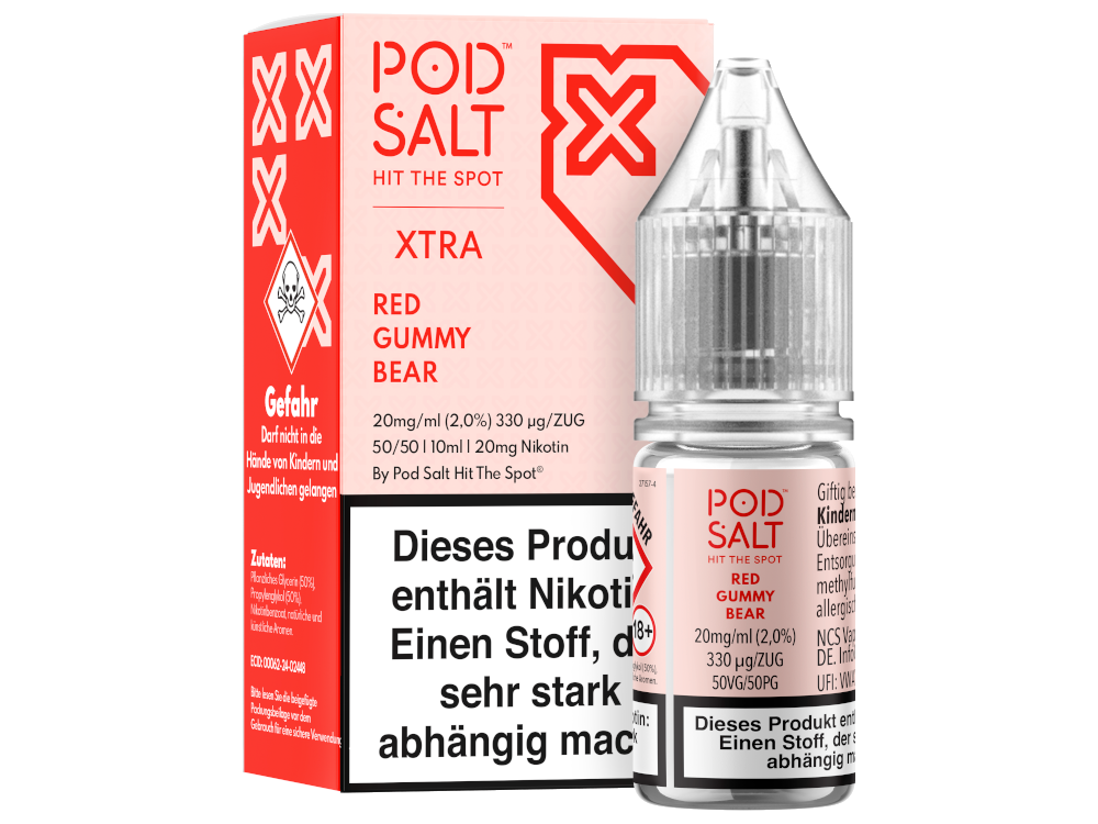 Pod Salt - XTRA - Red Gummy Bear - Nikotinsalz Liquid