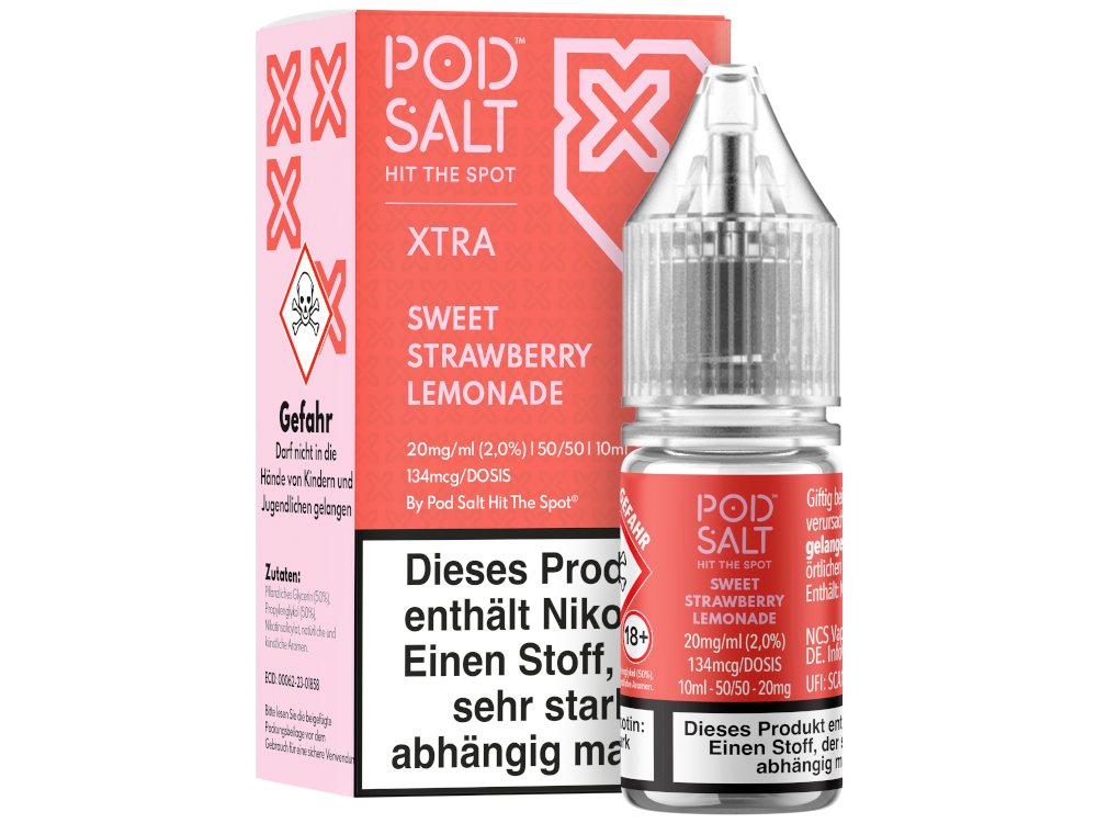 Pod Salt - XTRA - Sweet Strawberry Lemonade - Nikotinsalz Liquid