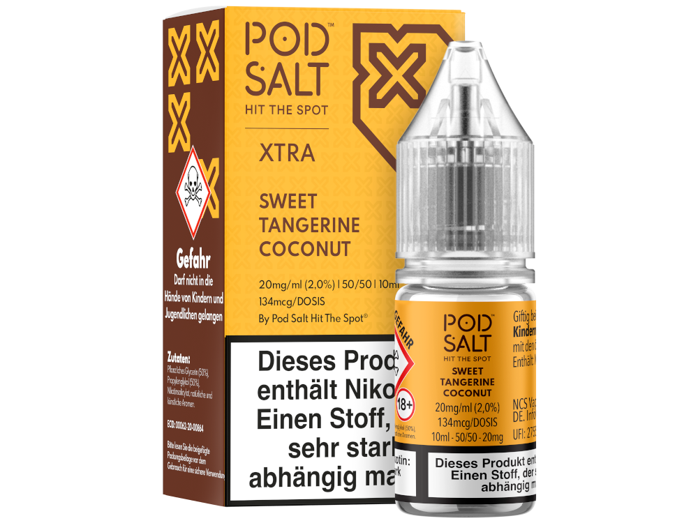 Pod Salt - XTRA - Sweet Tangerine Coconut - Nikotinsalz Liquid