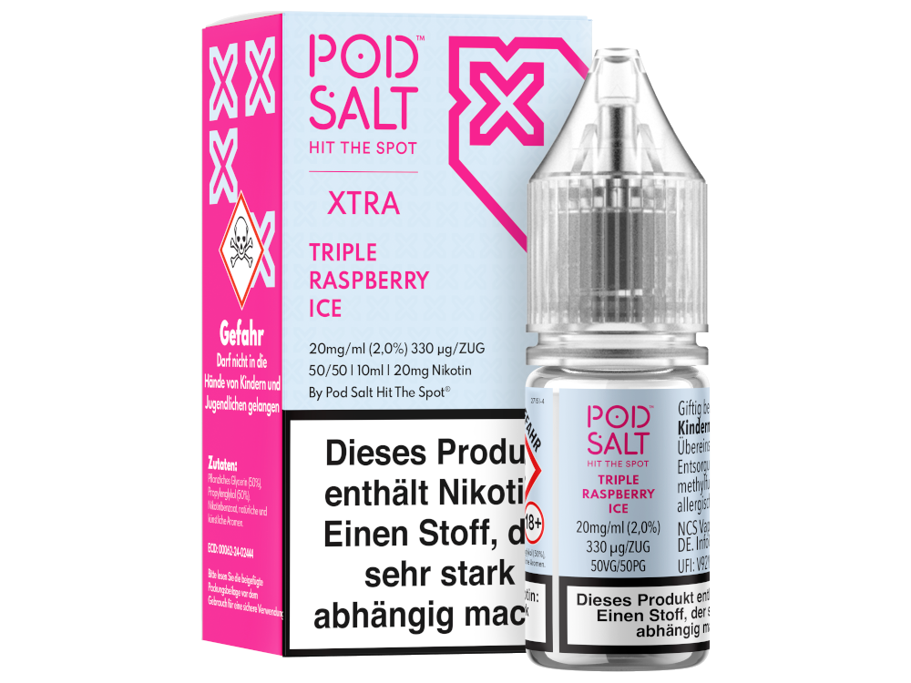 Pod Salt - XTRA - Triple Raspberry Ice - Nikotinsalz Liquid