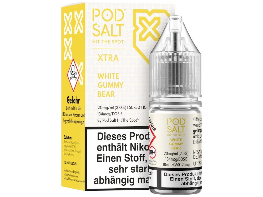 Pod Salt - XTRA - White Gummy Bear - Nikotinsalz Liquid