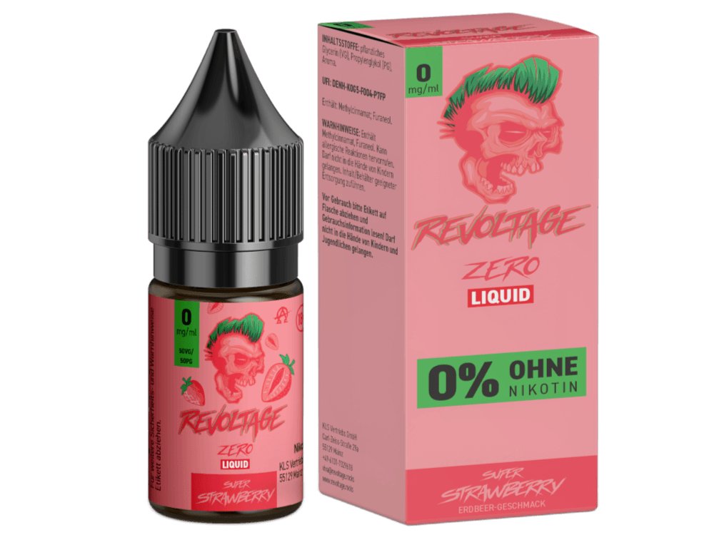 Revoltage - Super Strawberry - Hybrid Nikotinsalz Liquid 0 mg/ml - time4smoke