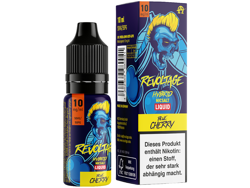 Revoltage - Blue Cherry - Hybrid Nikotinsalz Liquid - time4smoke