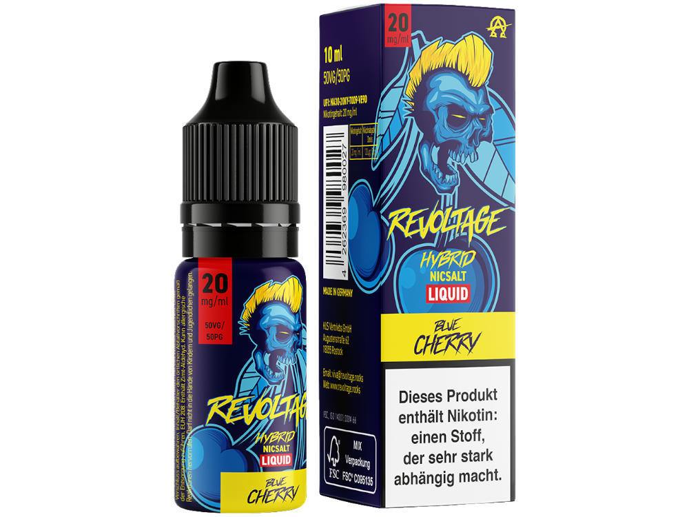 Revoltage - Blue Cherry - Hybrid Nikotinsalz Liquid - time4smoke